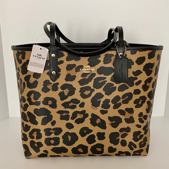 Coach Bags Coach Leopard Print Reversible City Tote Poshmark